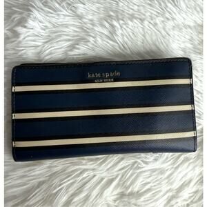 Kate Spade New York Striped Black White Wallet